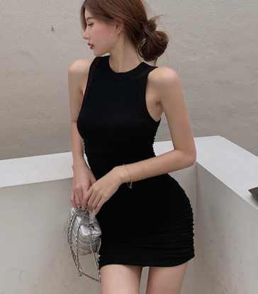 Sleeveless Round Neck Bodycon Split Dress
