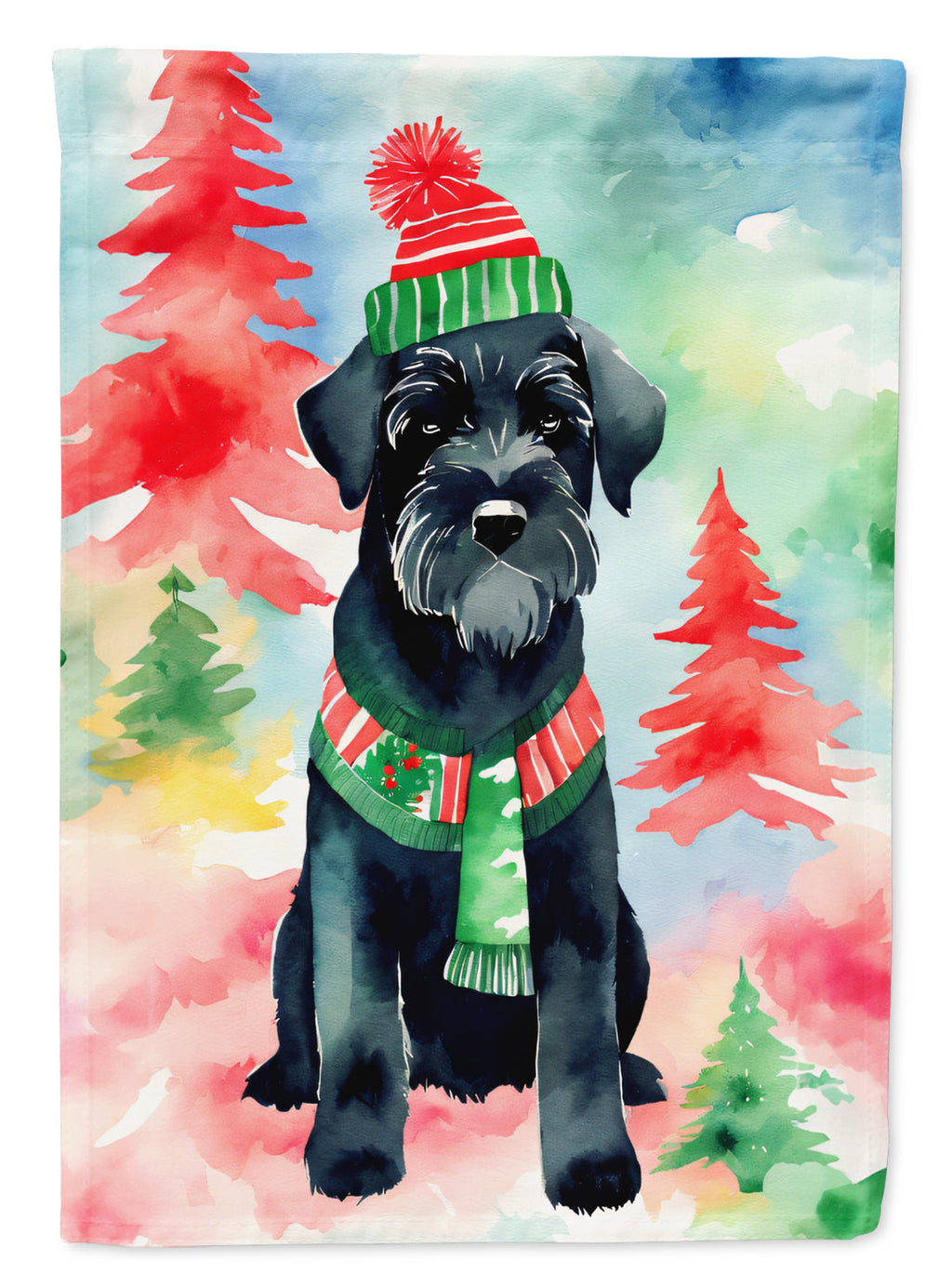 Schnauzer Christmas Garden Flag