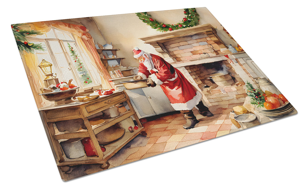 Cookies with Santa Claus Glass Cutting Board