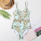 Cross-Back Hollow Cutout Sexy Bikini One-Piece Swimsuit