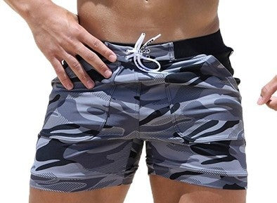 Men's Camouflage Drawstring Swim Trunks
