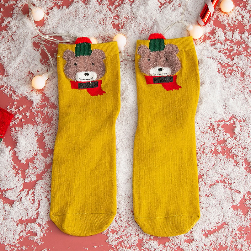 Cartoon Christmas Socks for Autumn and Winter