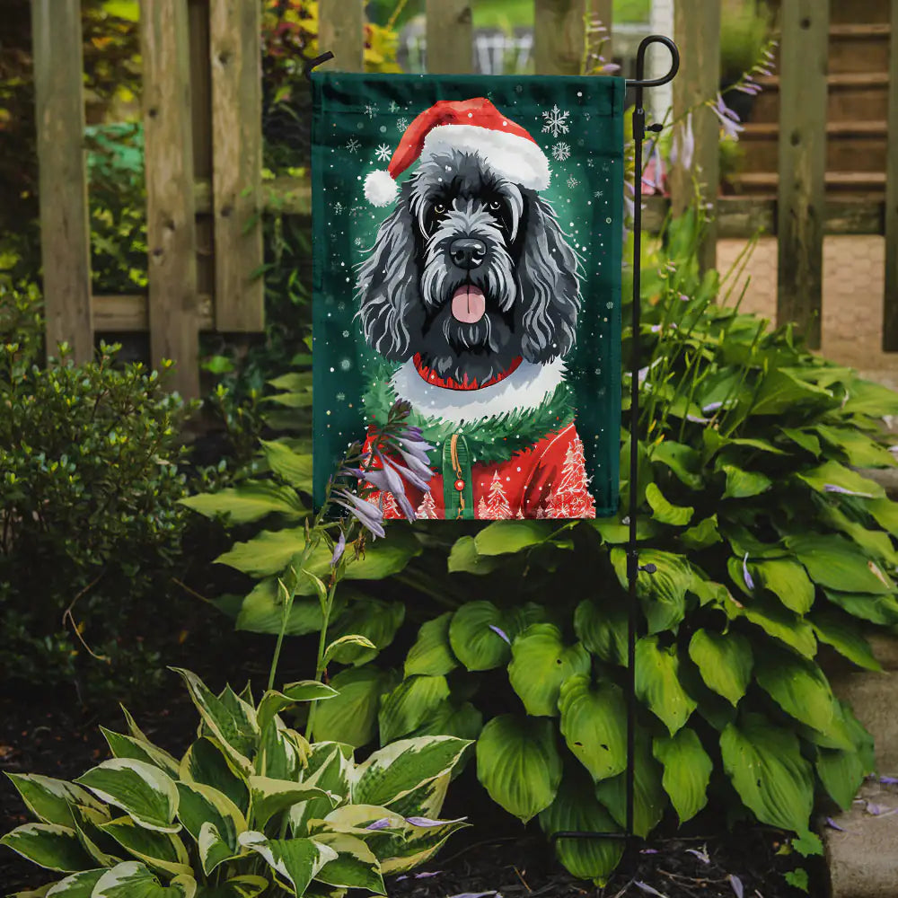 Portuguese Water Dog Christmas Garden Flag
