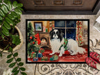 Japanese Chin Cozy Christmas Doormat