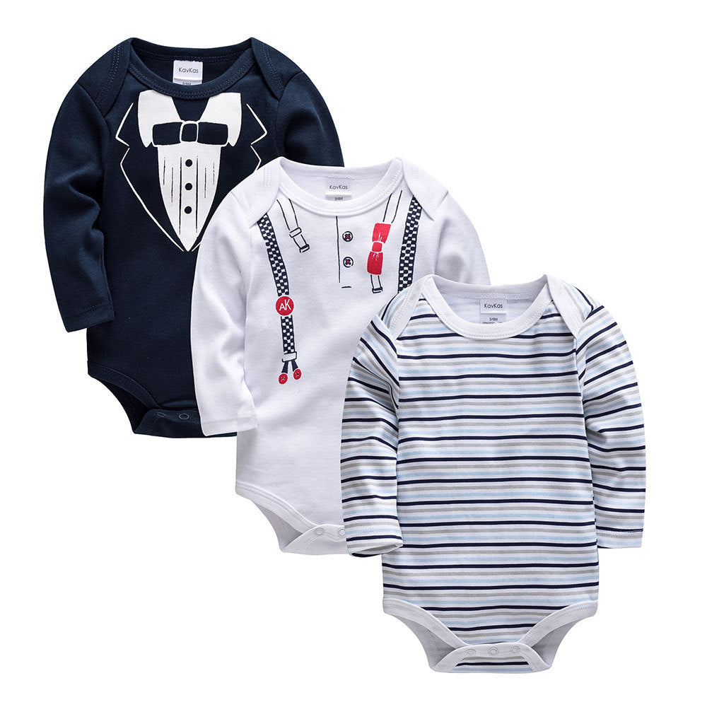 Baby Long Sleeve Bodysuit with Cartoon Design