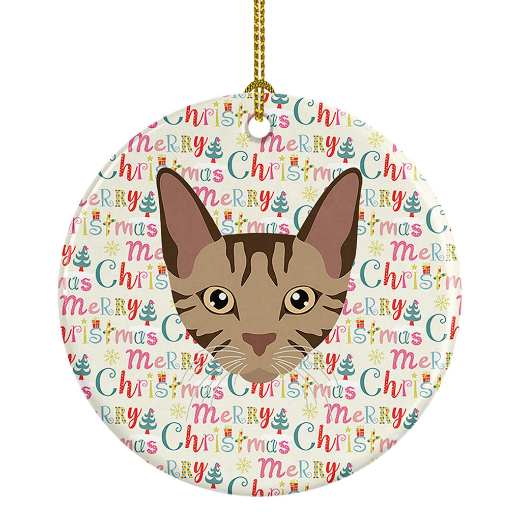 Sokoke Cat Christmas Ceramic Ornament