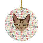 Sokoke Cat Christmas Ceramic Ornament