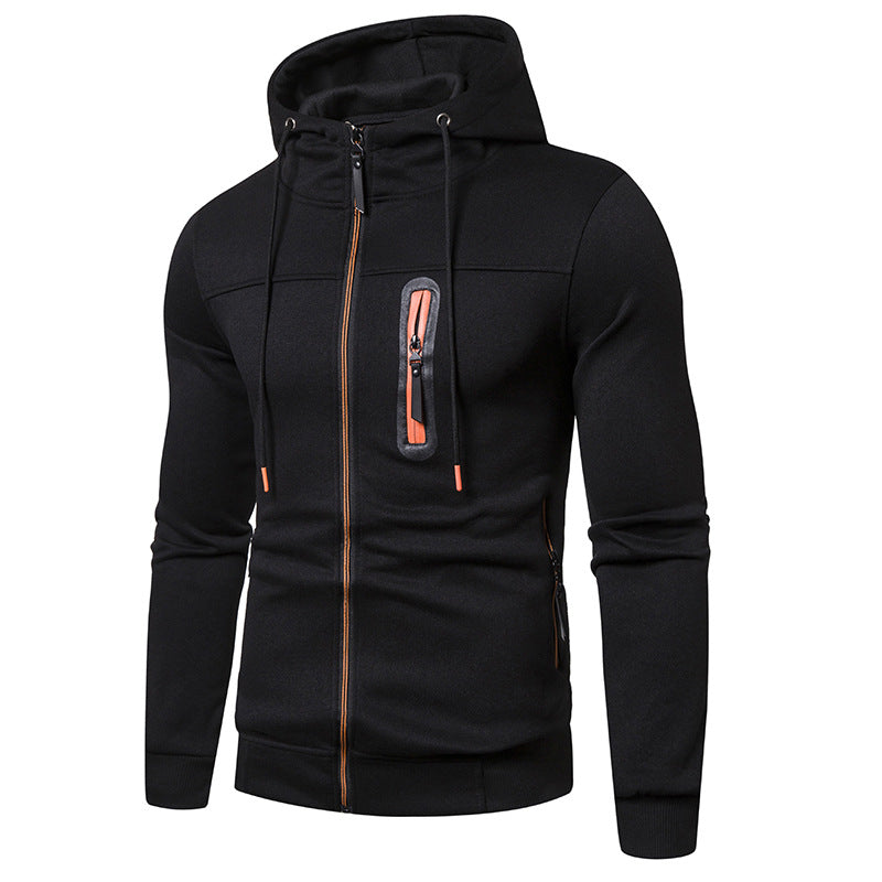 Simple Zipper Hooded Long Sleeve Hoodie | Streetwear