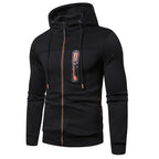 Simple Zipper Hooded Long Sleeve Hoodie | Streetwear