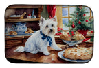 Westie Christmas Cookies Dish Drying Mat