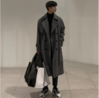 Korean Woolen Over-the-Knee Coat, Thickened, 2XL
