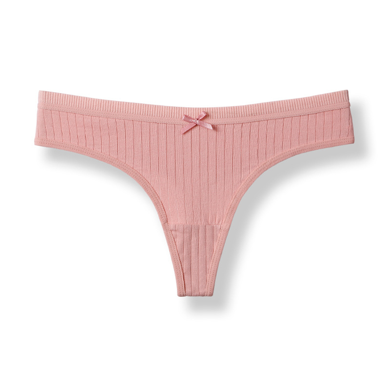 Cotton Women's Thong, Antibacterial Low Waist Fitness Panties