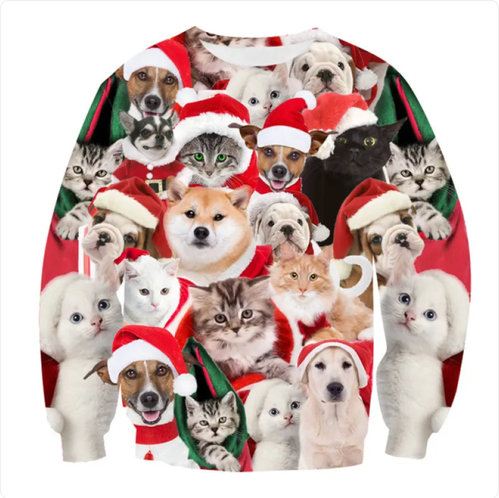 Christmas Print Crew Neck Sweatshirt | Streetwear | Faith Streetwear