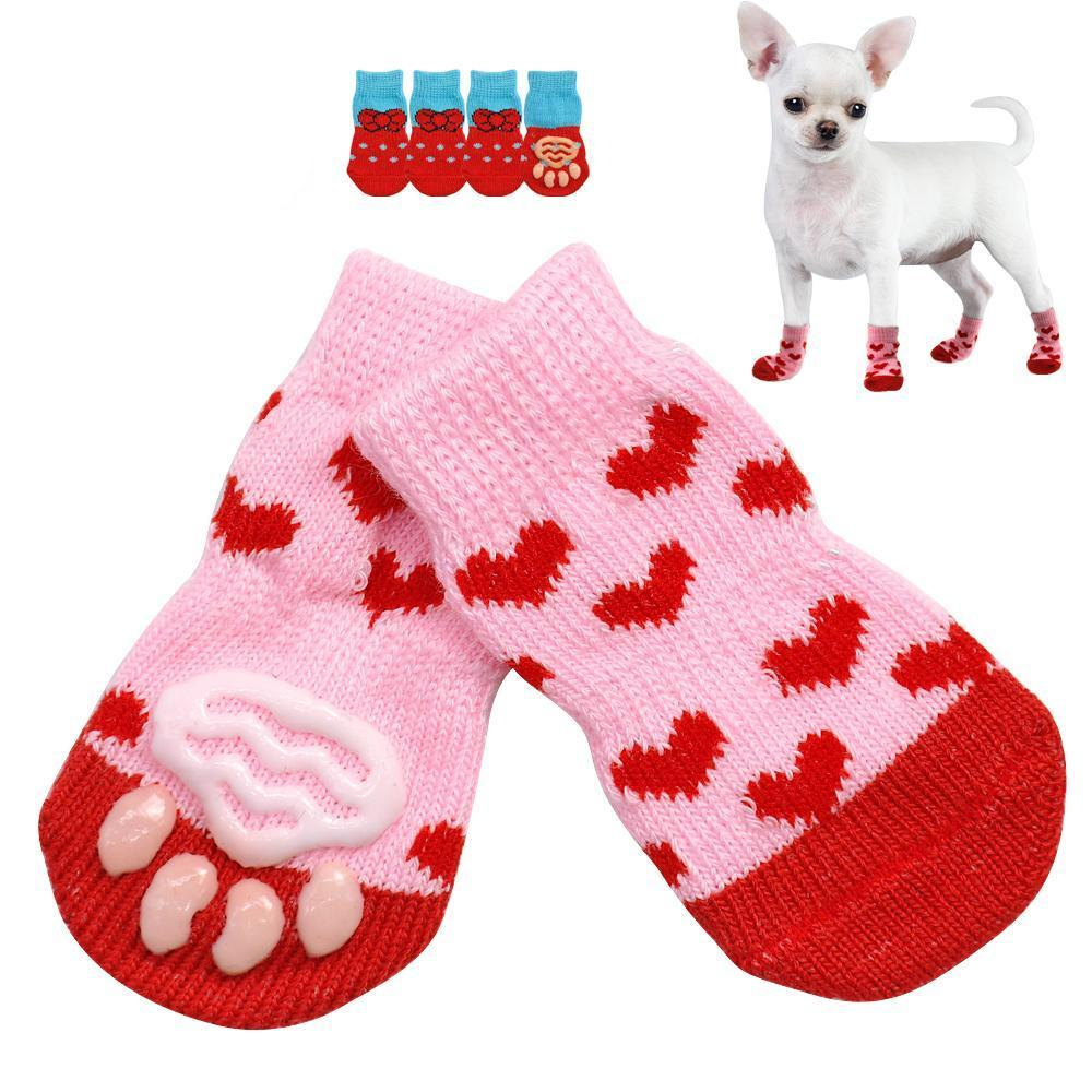 Knitted Anti-Slip Warm Socks for Pets - Christmas Style