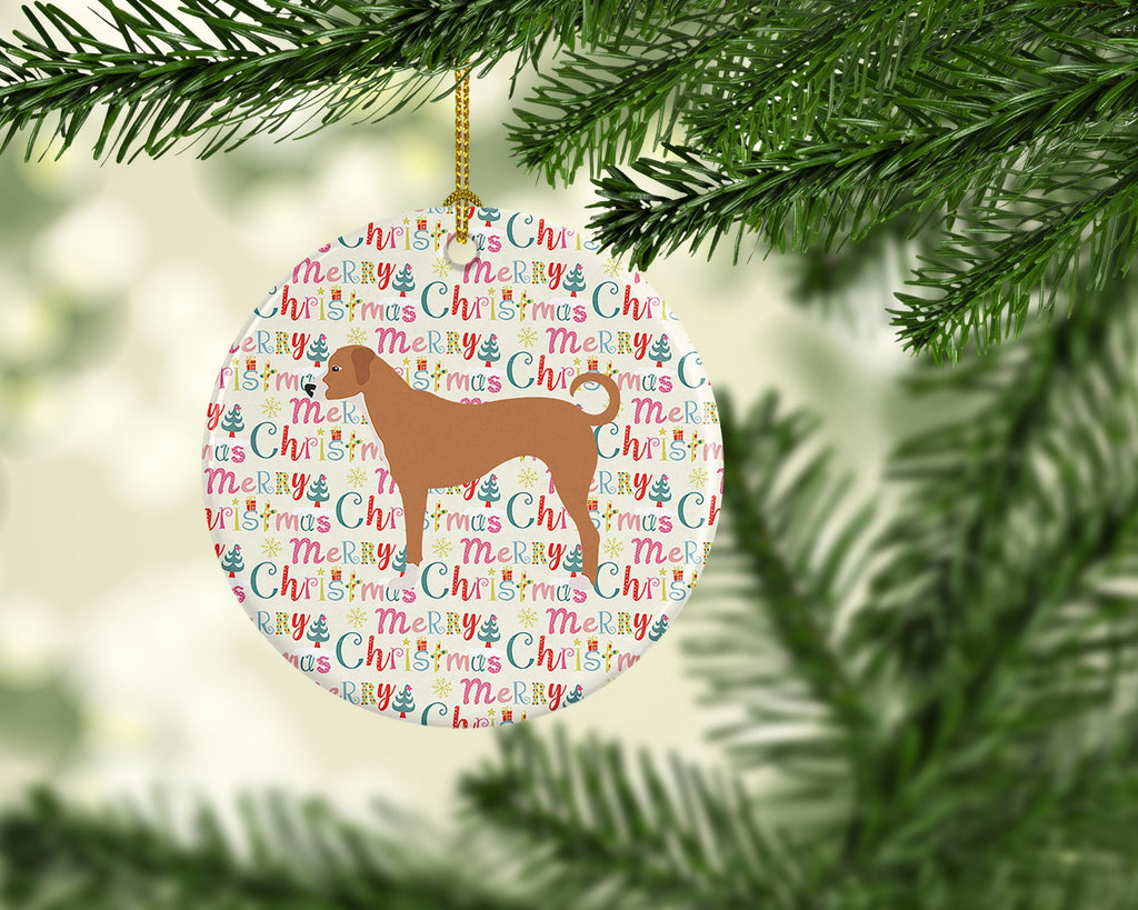 Australian Pinscher Merry Christmas Ceramic Ornament