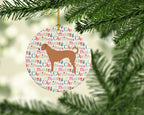 Australian Pinscher Merry Christmas Ceramic Ornament