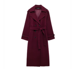 Double-Breasted Woolen Coat (One Piece)