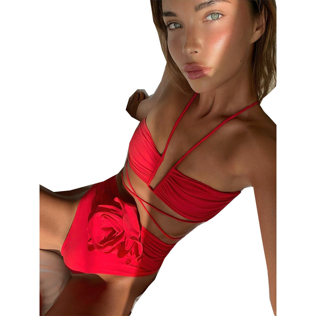 2023 High Waist Floral Women's Bikini Swimsuit