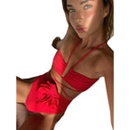 2023 High Waist Floral Women's Bikini Swimsuit