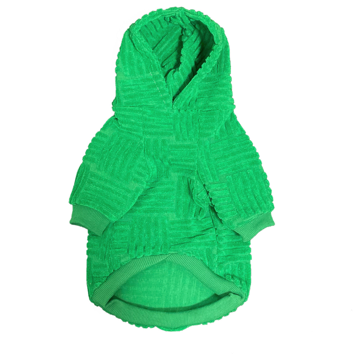 Fashionable Green Terry Hoodie for Pets