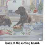 Labrador Retriever Christmas Cookies Glass Cutting Board