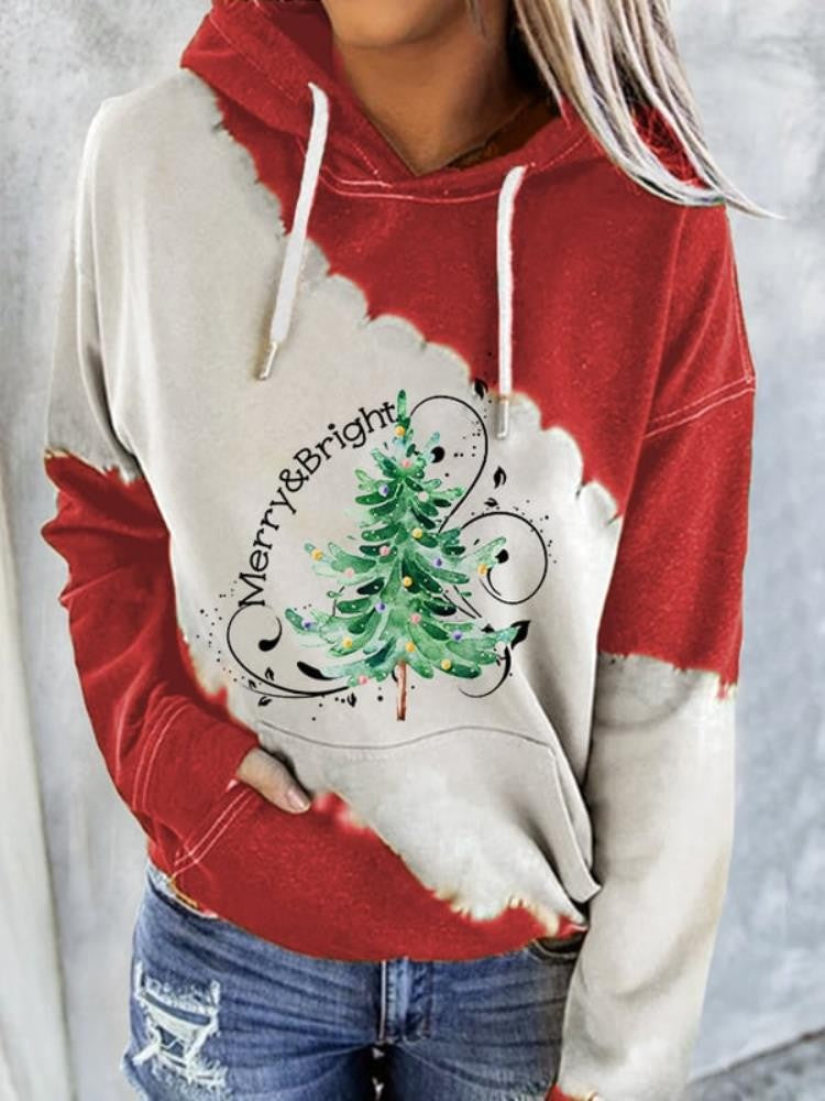 3D Printed Christmas Tree Hooded Pullover Sweater | Streetwear