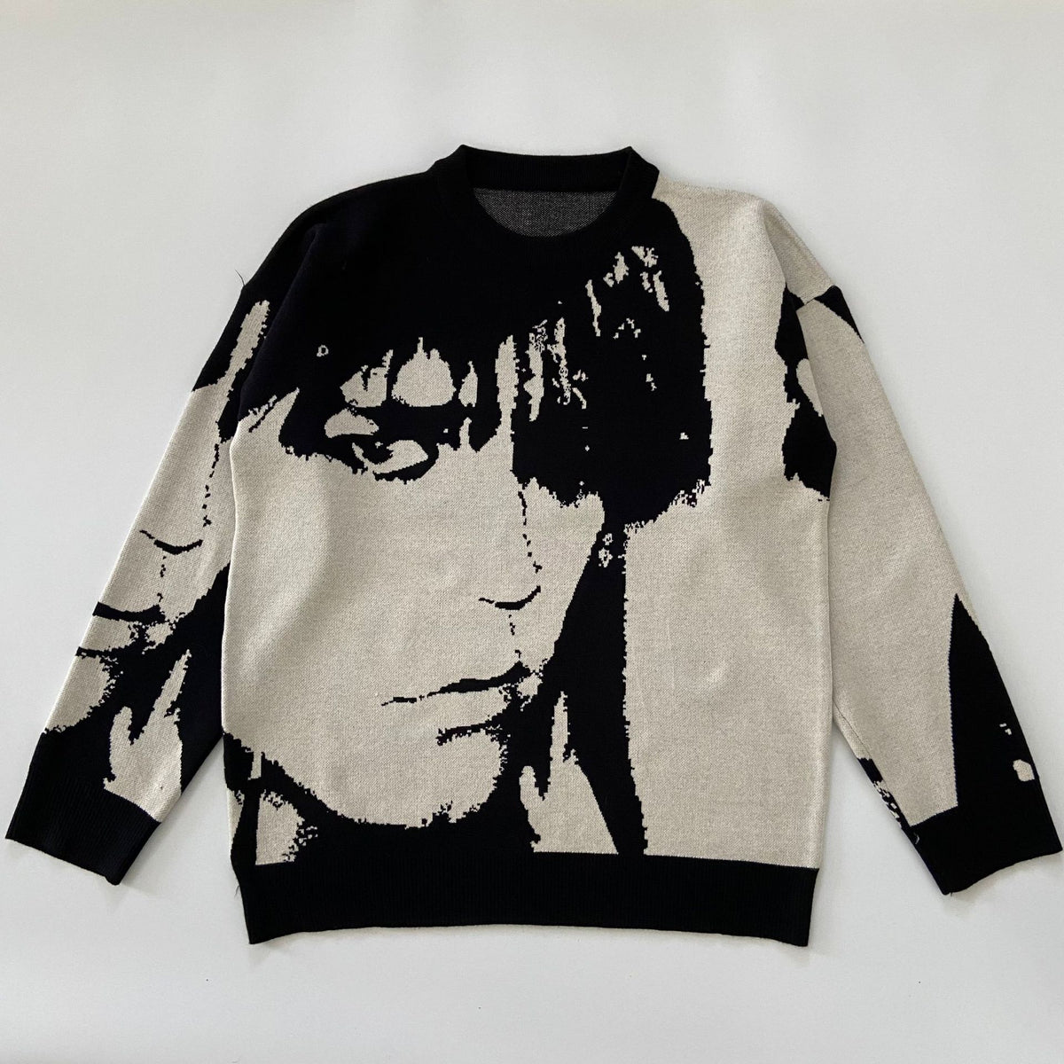 Vintage Men's Round Neck Sweater - American Street Style