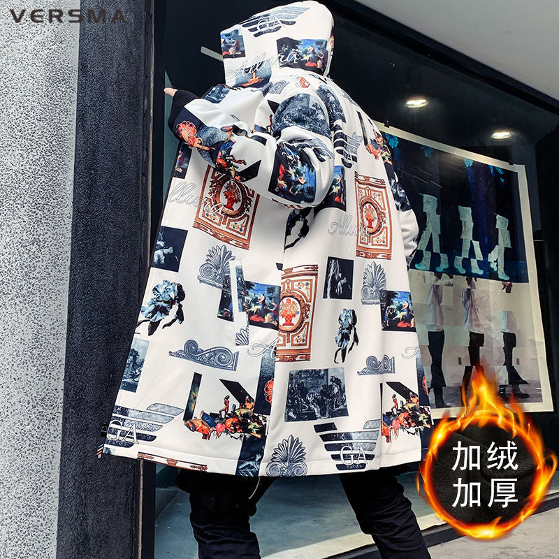 VERSMA Vintage Japanese Harajuku Hooded Trench Coat