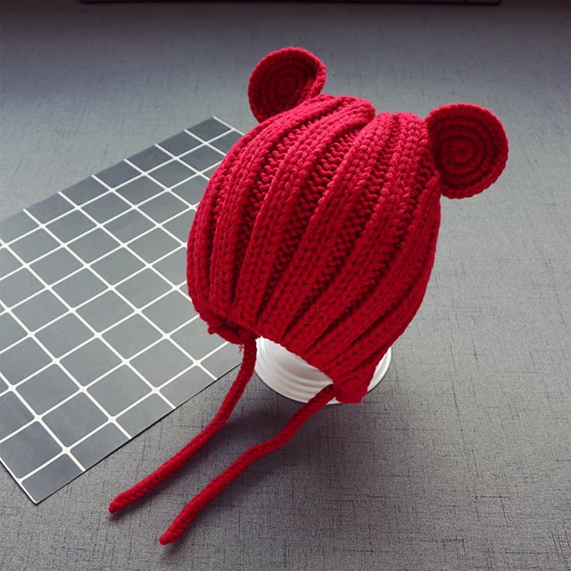 Korean Baby Ear Protection Wool Hat for Boys and Girls | Embroidered Cap