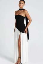 Irregular Tube Top Maxi Dress