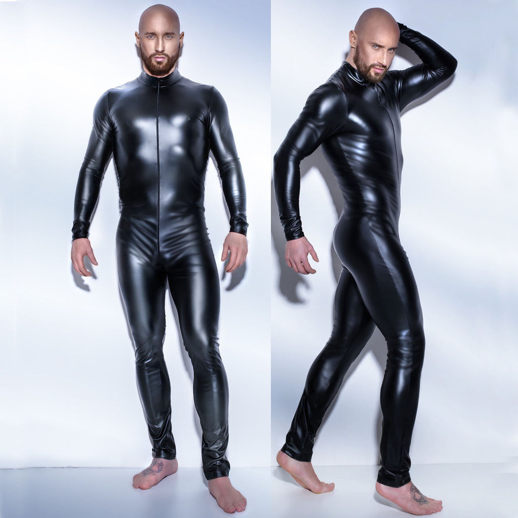 Leather Bodysuit for Stage Performances and Parties
