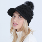 Thick Jacquard Square Knit Wool Warm Hat | Embroidered Cap