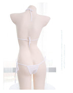 Women's Heart Embroidery Micro Bikini Lingerie Set