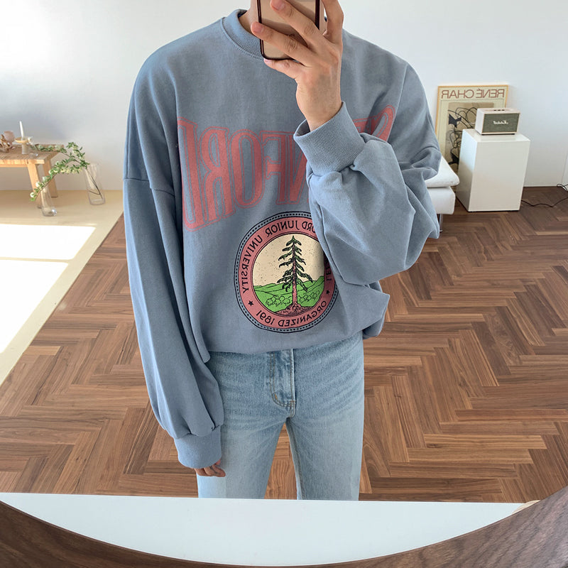 Men's New Style Autumn Japanese Printed Sweater