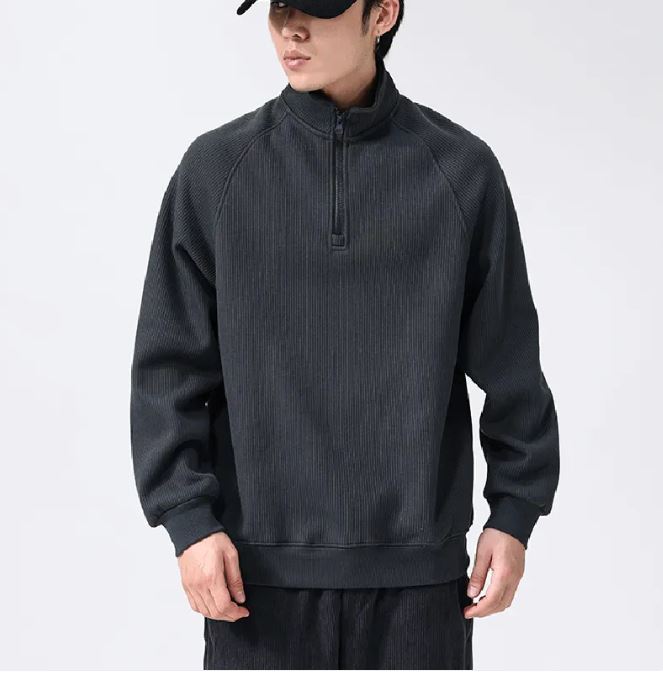 Fashion Stand-collar Fleece Long Sleeve Sweatshirt Winter Warm | Streetwear