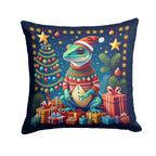 Gecko Christmas Throw Pillow