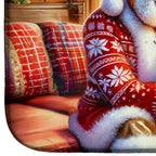 Westie and Santa Claus Dish Drying Mat