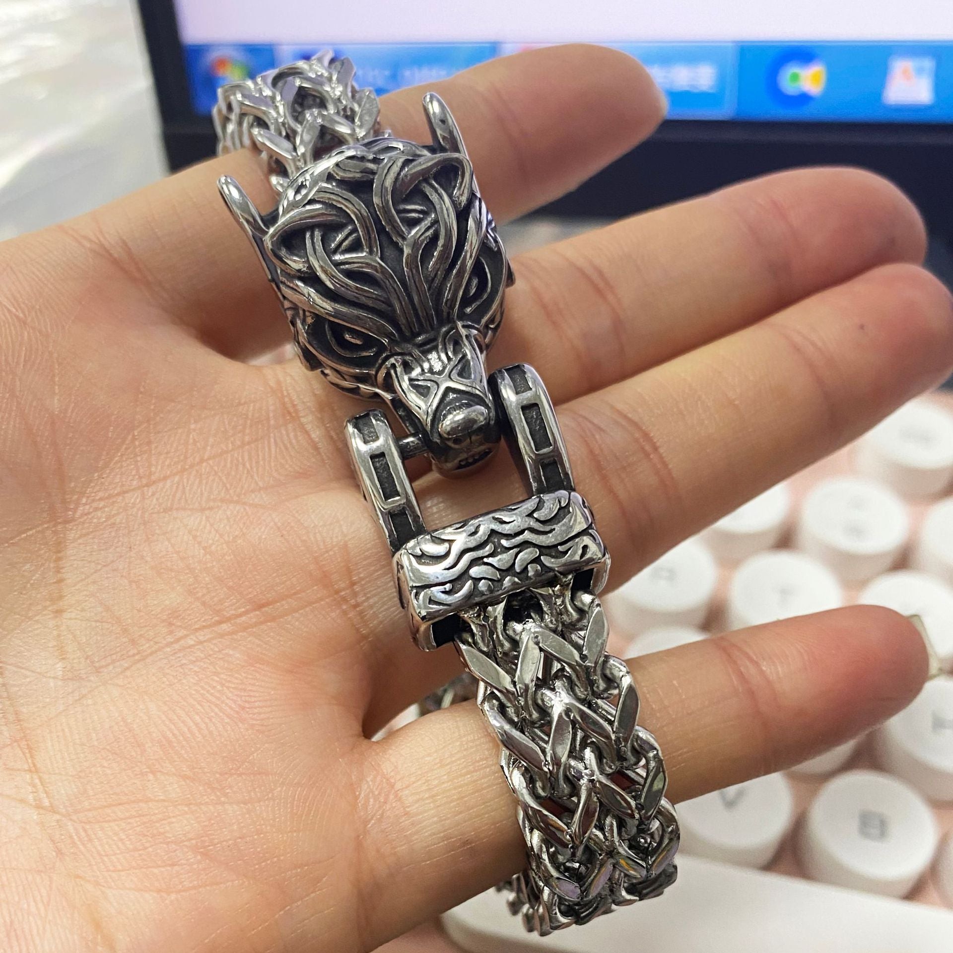 [Unpriced] Vintage Punk Stainless Steel Men's Bracelet