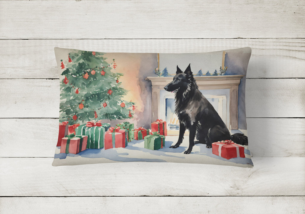 Belgian Sheepdog Christmas Throw Pillow