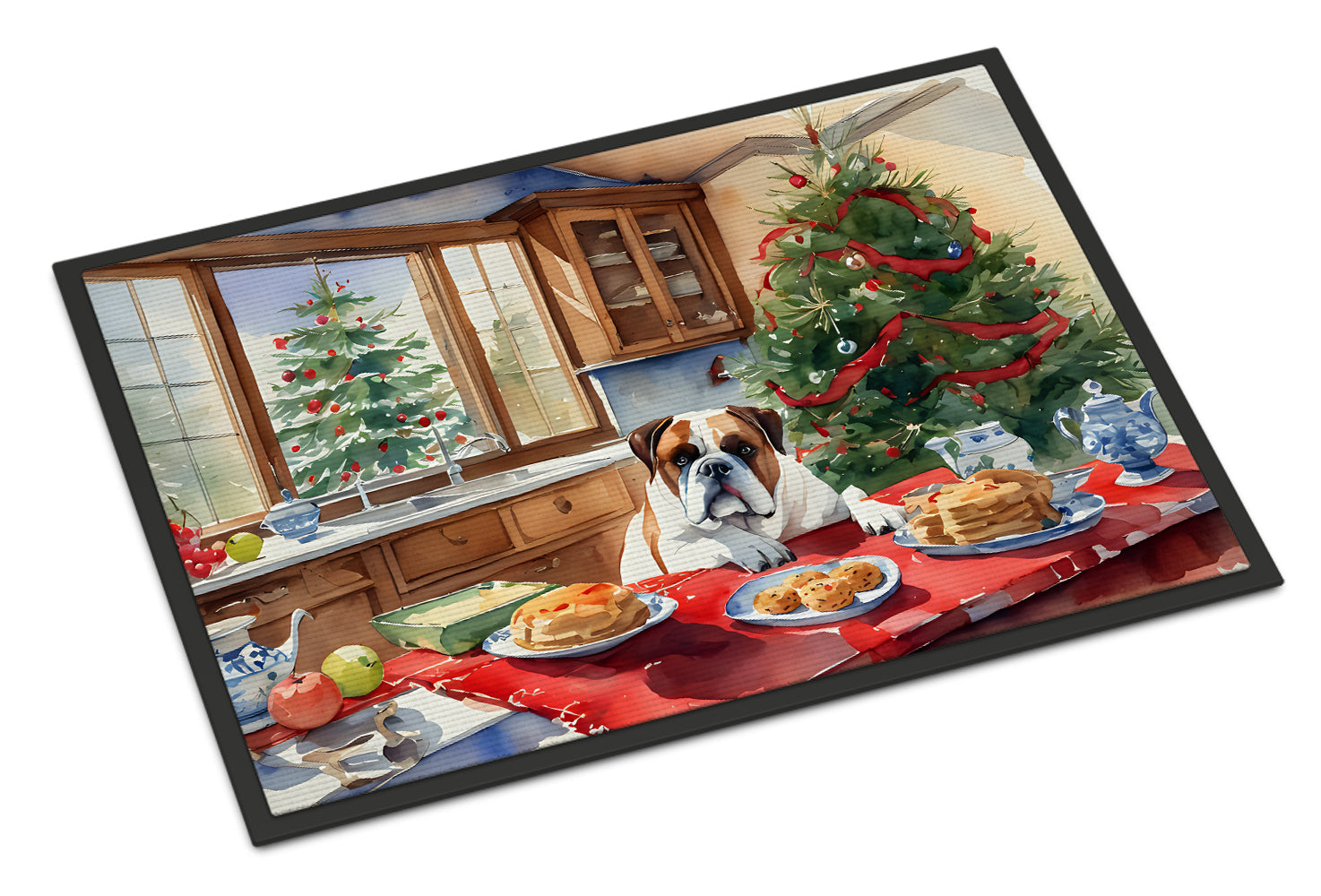 Boxer Christmas Cookies Doormat