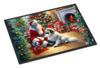 Great Pyrenees and Santa Claus Doormat