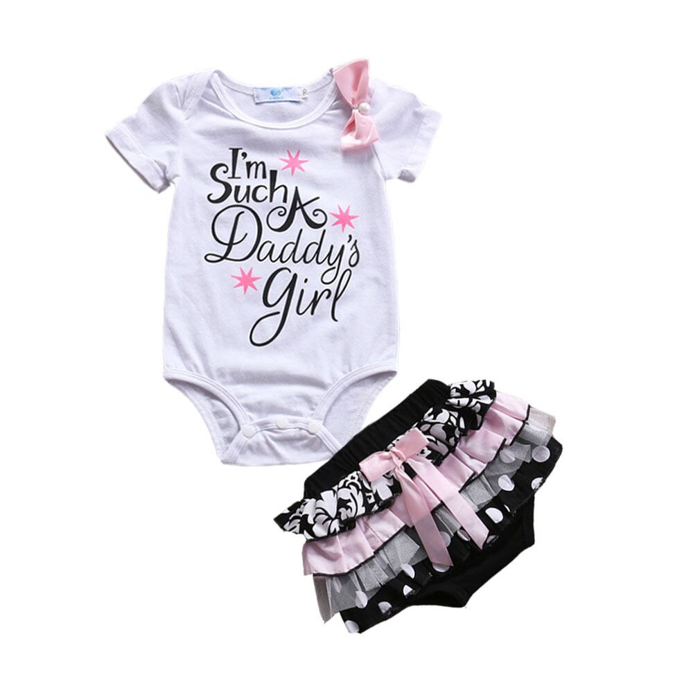 Baby Girl Romper Set with Shorts and Bodysuit