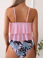 Fashionable Backless Print Bikini for Beach Party