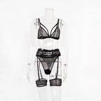 Mesh See-Through Bra Set - Sexy Lingerie (3 Pieces)