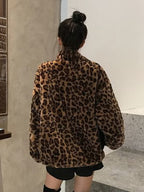 Women's Winter Leopard Print Thick Coat (Korean Style)