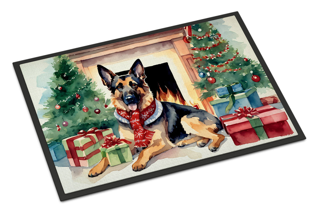 German Shepherd Cozy Christmas Doormat