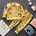 Children's Fleece-Lined Thermal Underwear Set
