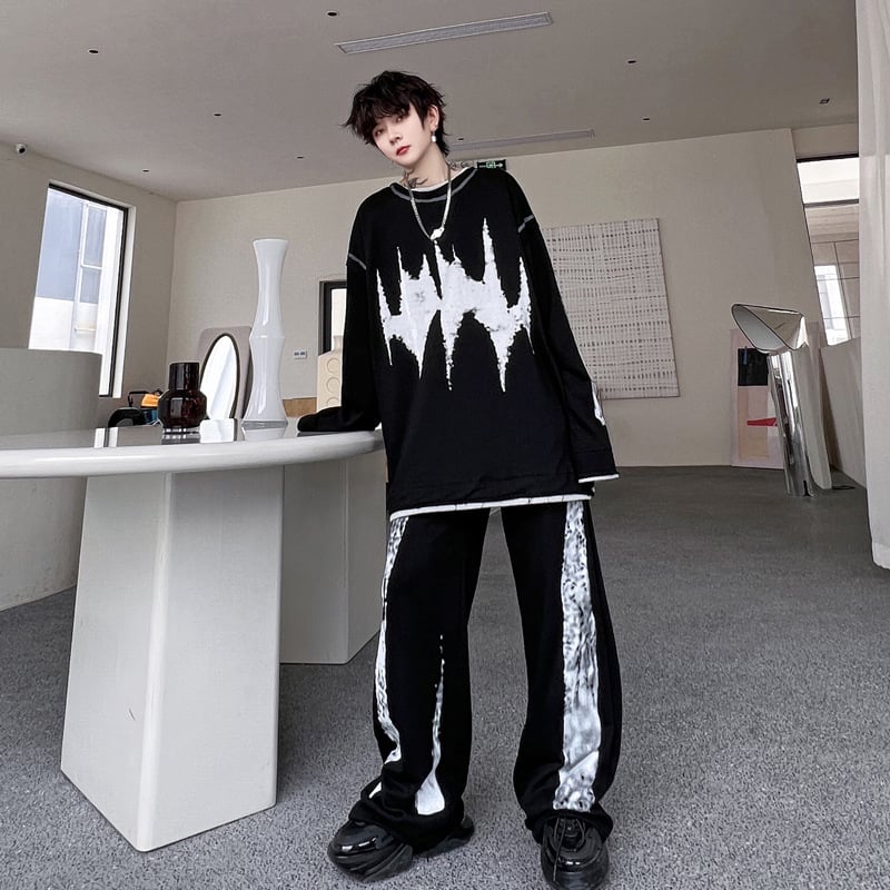 Men's Color Contrast Round Neck Casual Sweater