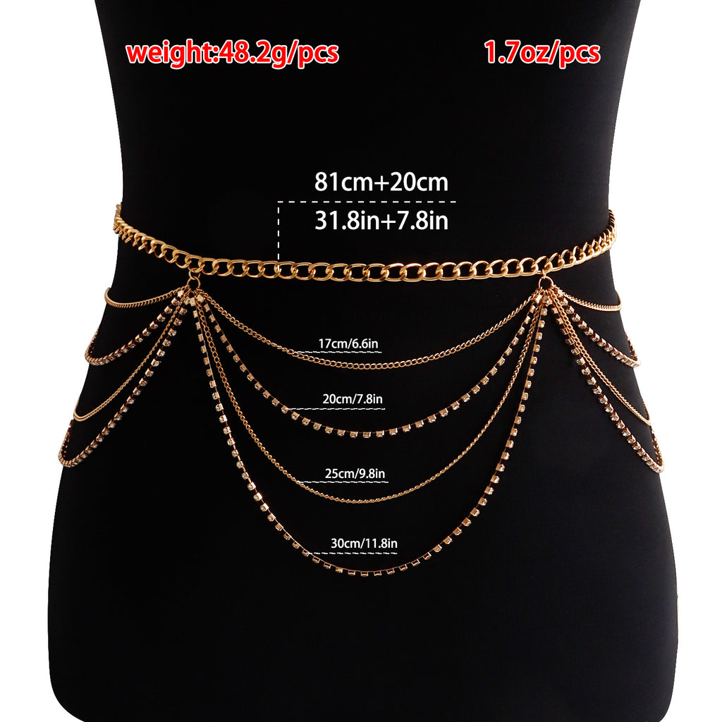 Rhinestone Body Chain Harness