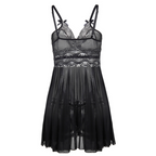 Plus Size Sexy Sheer Lingerie with Sequins Nightgown